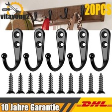 Kleiderhaken Klein Schwarz Garderobenhaken Einzeln Metall Wandhaken Jackenhaken 