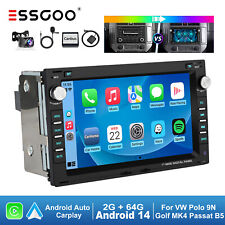 Für VW Polo 9N Golf 4 Passat B5 T5 Android 14 64G Autoradio Carplay GPS AHD Cam
