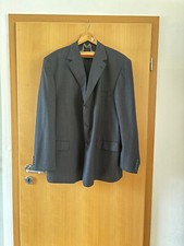 Herren-Anzug, 3-Teiler, Gr. 30 Übergröße, antrazith mit Nadelstreifen (Westbury)