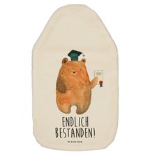 Wärmflasche Bär Prüfung - Geschenk Kinder nbezug Abitur Zeugnis Abschluss Te..