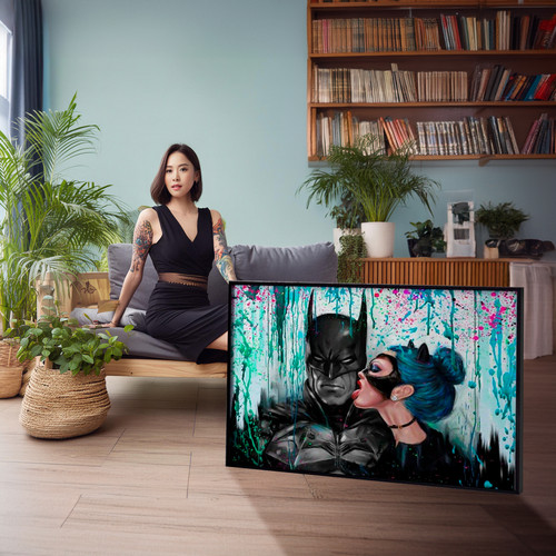 Kunstwerk bad love - in, auf