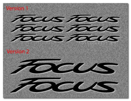 Aufkleber set focus 100 oder - 100,