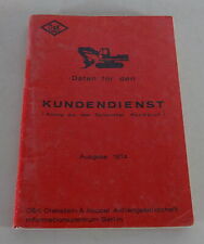 Tabellenbuch / Technische Daten O&K MH 3 bis RH 75 Stand 1979