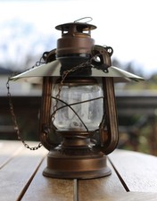 Alte DDR Petroleumlampe BAT 158   Schirm Farbe Kupfer Tombak ungebrannt Rarität 