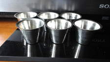 6 x Timbale Backform Edelstahl hoch 4,5 cm Durchmesser innen 5 cm
