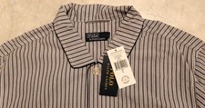 Ralph Lauren Schlaf Oberteil sleep wear Pyjama shirt Gr. L grün gestreift neu