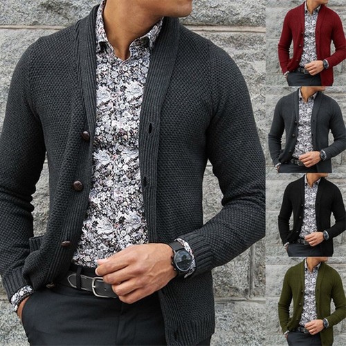 Herren geknöpft strickjacke - herren,