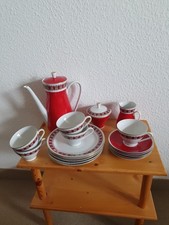 DDR Kaffeeservice Freiberger Porzellan Trödel Flohmarkt Kanne Zuckerdose Milchkä