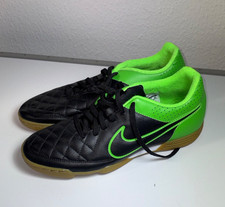 NIKE TIEMPO RIO II IC SCHWARZ/GRÜN Sportschuhe Größe EUR 41