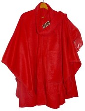 Damen Alpaka Poncho Peru rot