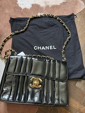 Chanel Timeless Classic Jumbo Schwarz Lackleder Vintage