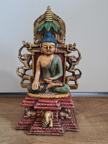 Alte buddha bronze gold bemalt - gold,
