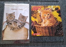 W# 2 Katzen Kalender 2003, 30x30 cm / 2014, 24x34 cm, Cats Foto Bilder Collage