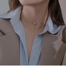 DAMENKETTE EDELSTAHL ANHÄNGER KUGELKETTE ELEGANT