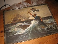 Bild "Der letzte Mann" mit Widmung 1940 SMS Leipzig 1914 Seeschlacht Falklandins