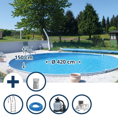 Stahlwandpool set - stahlwandpool, (8-teilig)