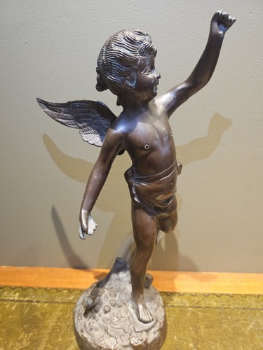Große vintage bronze cherub - große,
