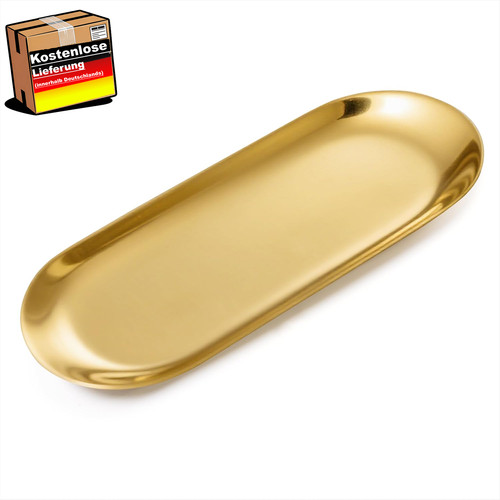 Schmucktablett oval edelstahl - schmucktablett,