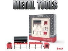 Garage Tool Set A  - Metal Tools - American Diorama 1:64