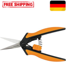 Fiskars Microtip Gartenschere SP13, Länge: 15cm, Stahlklingen/Kunststoff Griff