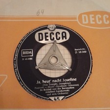 Decca 18 569 - Jo Roland- Ja,heut' Nacht Josefine (Yes Tonight, Josephine)