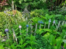 Stabspitzen Zaunhocker Blumentopf Deko Keramik getöpfert