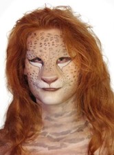 Wildkatze Maske aus Latex zum