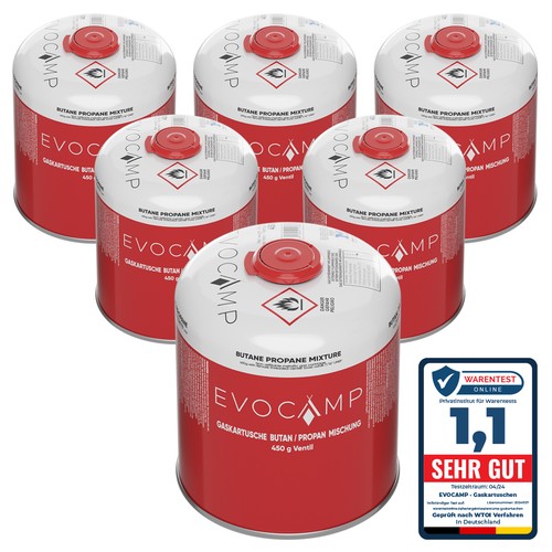 Evocamp gaskartuschen 450g - evocamp, 6x