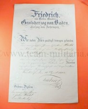 große Verleihungsurkunde zum