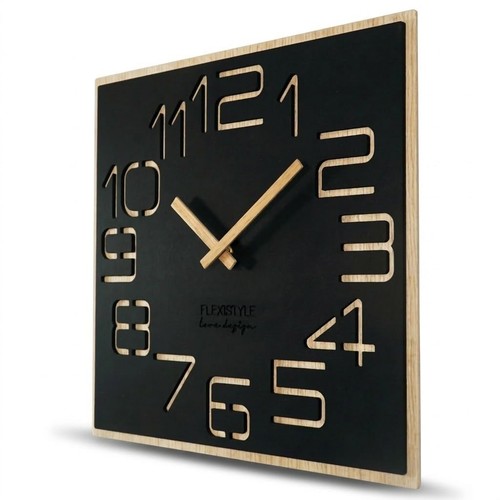 Wanduhr groß holzoptik holz - groß,
