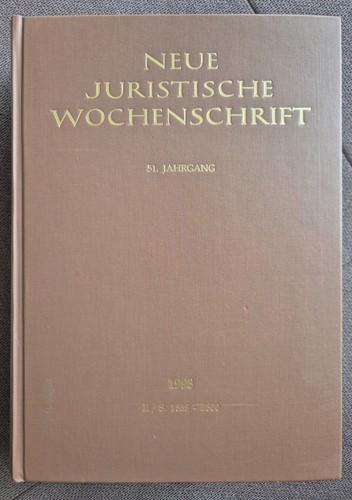 Neue juristische wochenschrift - neue,