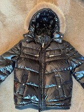 Damen - Daunenjacke mit Fell an der Kapuze . Größe XXL / 44   