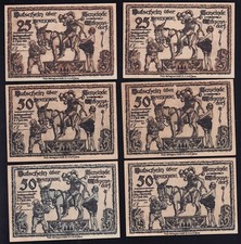 6x Wittgensdorf: 2x 25 Pfg +