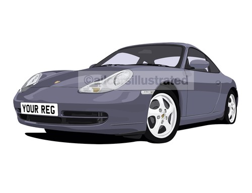 Porsche 911 996 grafik auto - 996,