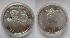 50 Dollar Silbermünze Cook