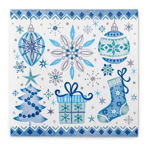 Serviette jolina blau aus - serviette, in