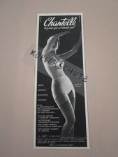 Werbung Reklame 1956 Lingerie CHANTELLE BH Miederhöschen Strapse Strümpfe RAR
