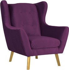 Sofa 2er 3er Sessel Samtstoff Couchgarnitour Sitzgruppe Holzfüße skandinavisch