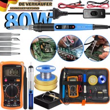 Lötkolben Set 80W Lötset Lötstation Temperatur Einstellbar Soldering Iron Wire