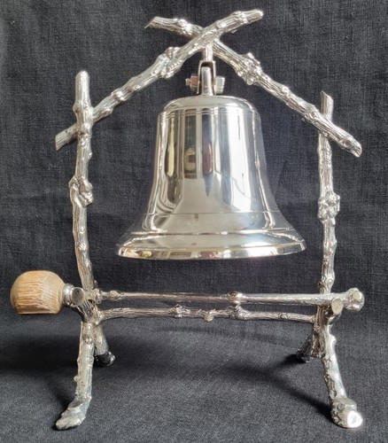 Antike versilberte tischglocke - antike,