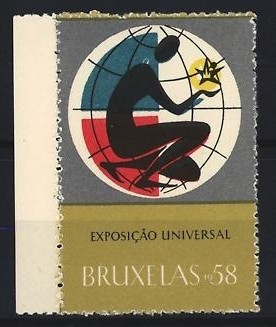 Reklamemarke brüssel 1958 - reklamemarke,