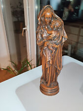 alte Wachsfigur * Heilige Maria mit Jesuskind *  Höhe ca. 35,5cm