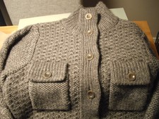 Damen-Wolljacke "Closed" Gr.: L,  antrahzit - grau