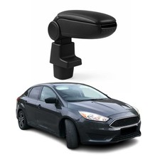 Mittelarmlehne Armlehne Mittelkonsole für Ford Focus 2015-2018 PU-Leder Schwarz
