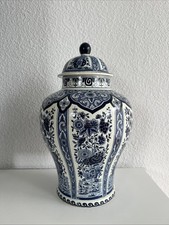 Delfts deckelvase boch - delfts,