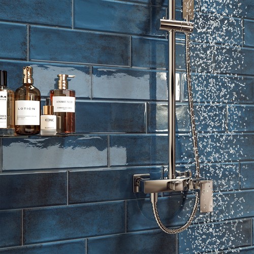 Subway brick flat dark blue - brick,