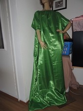 Satin Sissy Strafkleid Nylon Negligee überlang Saum geschlossen XXXXXL