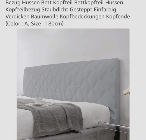Bettkopfteilbezug grau - bettkopfteilbezug,