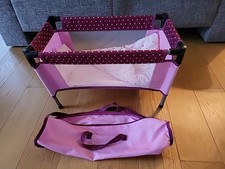 Chic2000 Reisebett Puppenbett für Puppen bis 50cm  Stars Pink