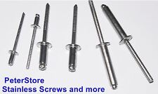 100Stk Blindnieten Flachkopf  ISO15983  Edelstahl VA 2,4mm bis 6,4mm Nieten V2A